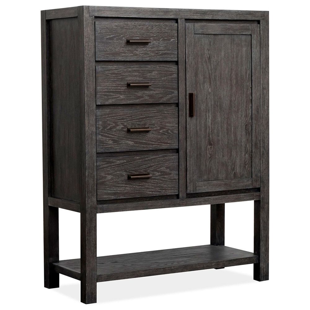 Nicolette Home Plum Creek 4 Drawer Chest with Door in Ravenwood Black, , large