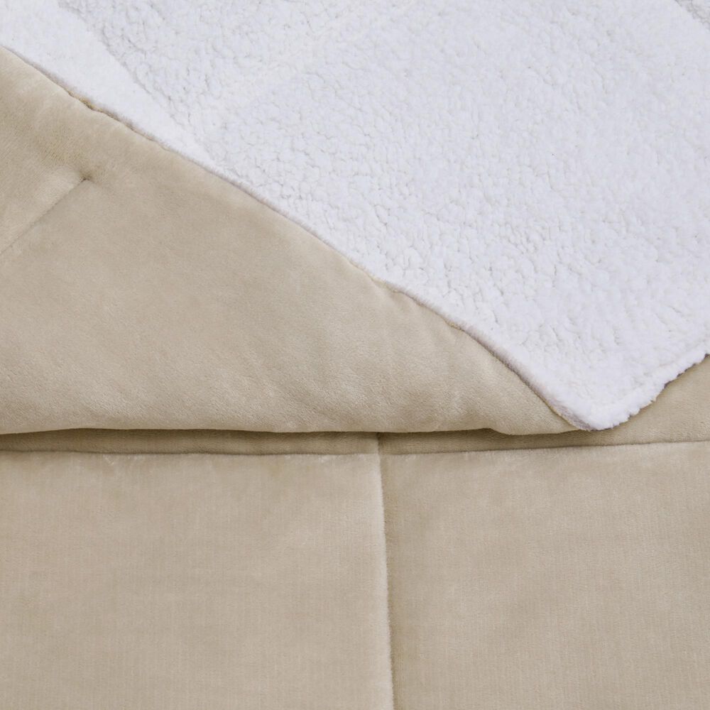 Pem America Truly Soft Cuddle Warmth 3-Piece Full/Queen Comforter Set in Tan, , large