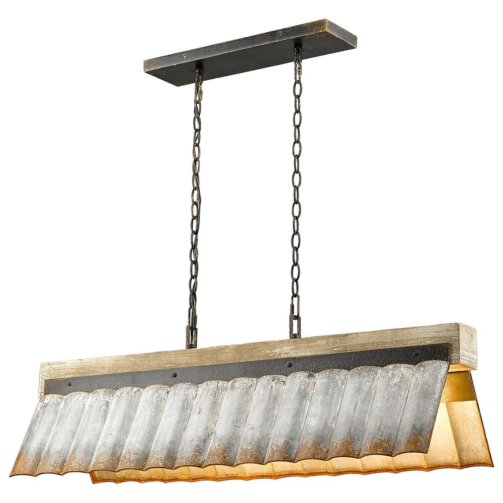 Golden Lighting Waylon Linear Pendant in Antique Black Iron, , large