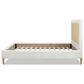 Jennifer Taylor Home Haley Queen Platform Bed with Snow White Upholstered in Natural, , large