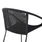 Blue River Snack Outdoor Dining Chair with Rope Seat in Black (Set of 2), , large
