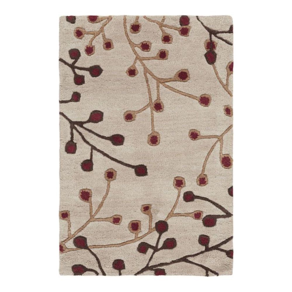 Surya Athena ATH-5053 4" Round Burgundy/Camel/Brown Area Rug , , large