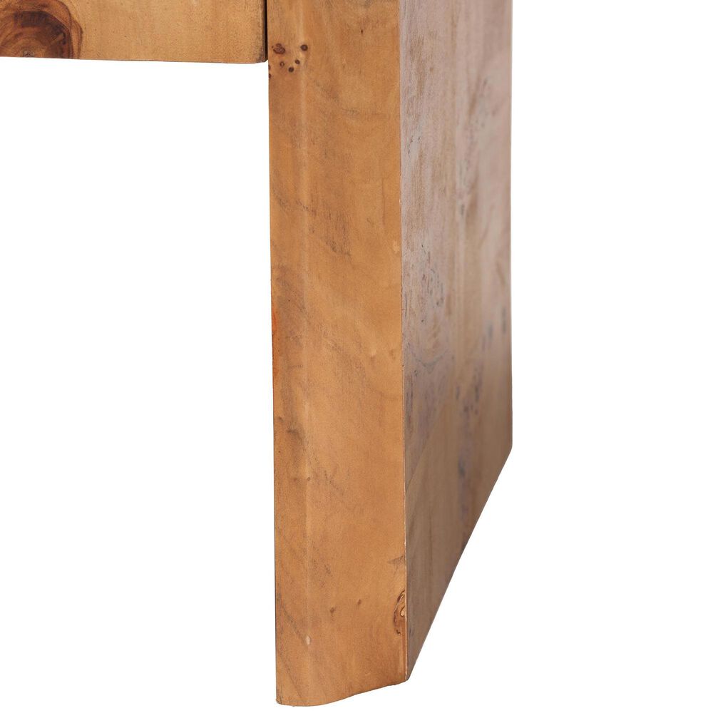 Baxton Studio Nebu 2-Drawer Nightstand in Natural Mappa Burl, , large