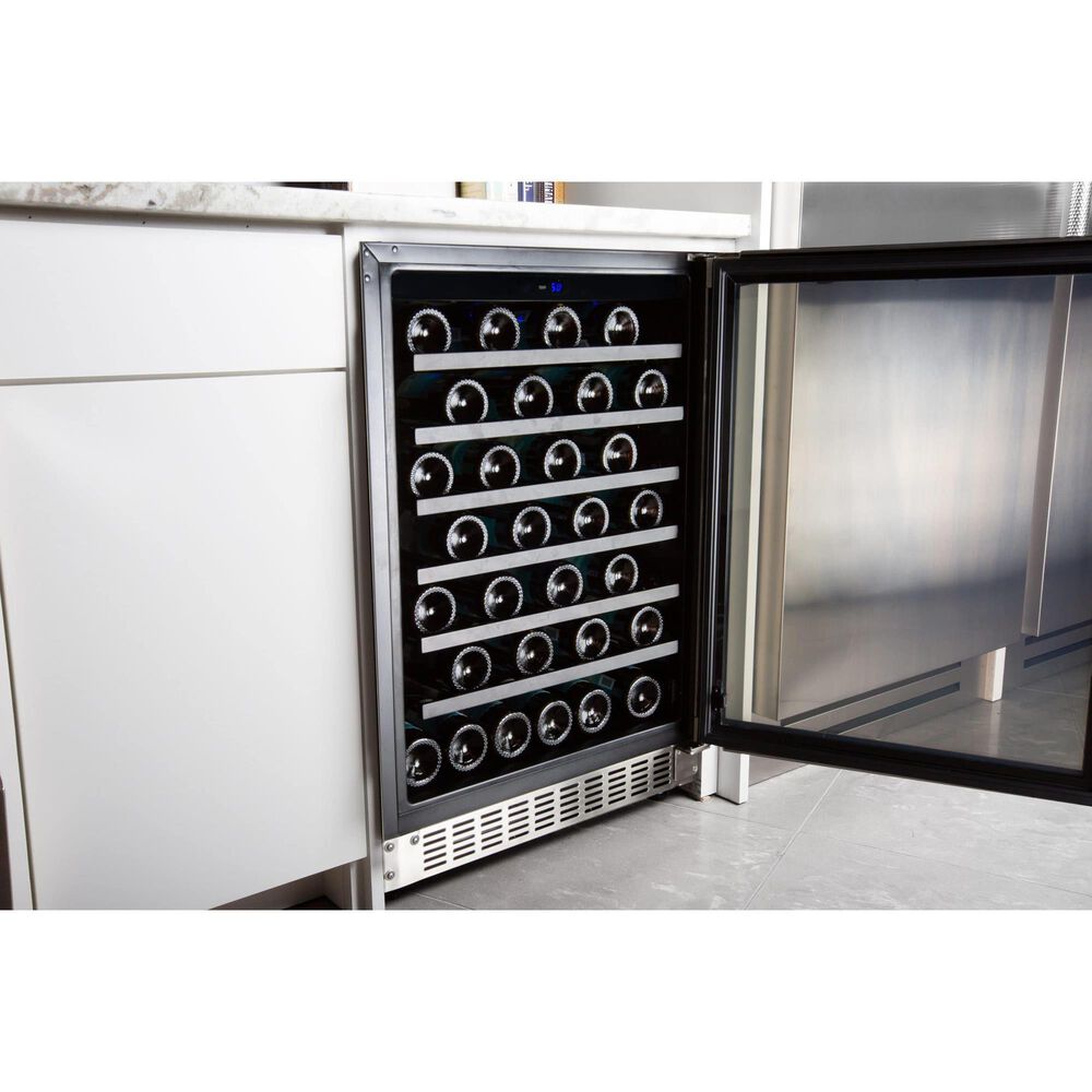 Azure 5.6 Cu. Ft. Glass Door Wine Center in Stainless Steel, , large