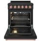 Thor Kitchen Gordon Ramsay 4.6 Cu. Ft. Professional Liquid Propane Range with Rose Gold Handle Kit in Black, , large