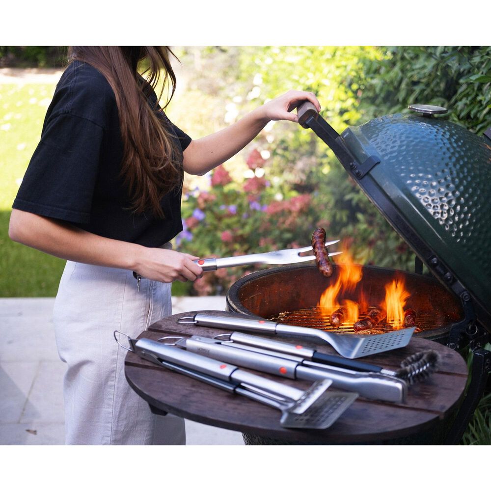 Joseph Joseph GrillOut BBQ Turner Tongs with Retractable Head in Stainless Steel, , large