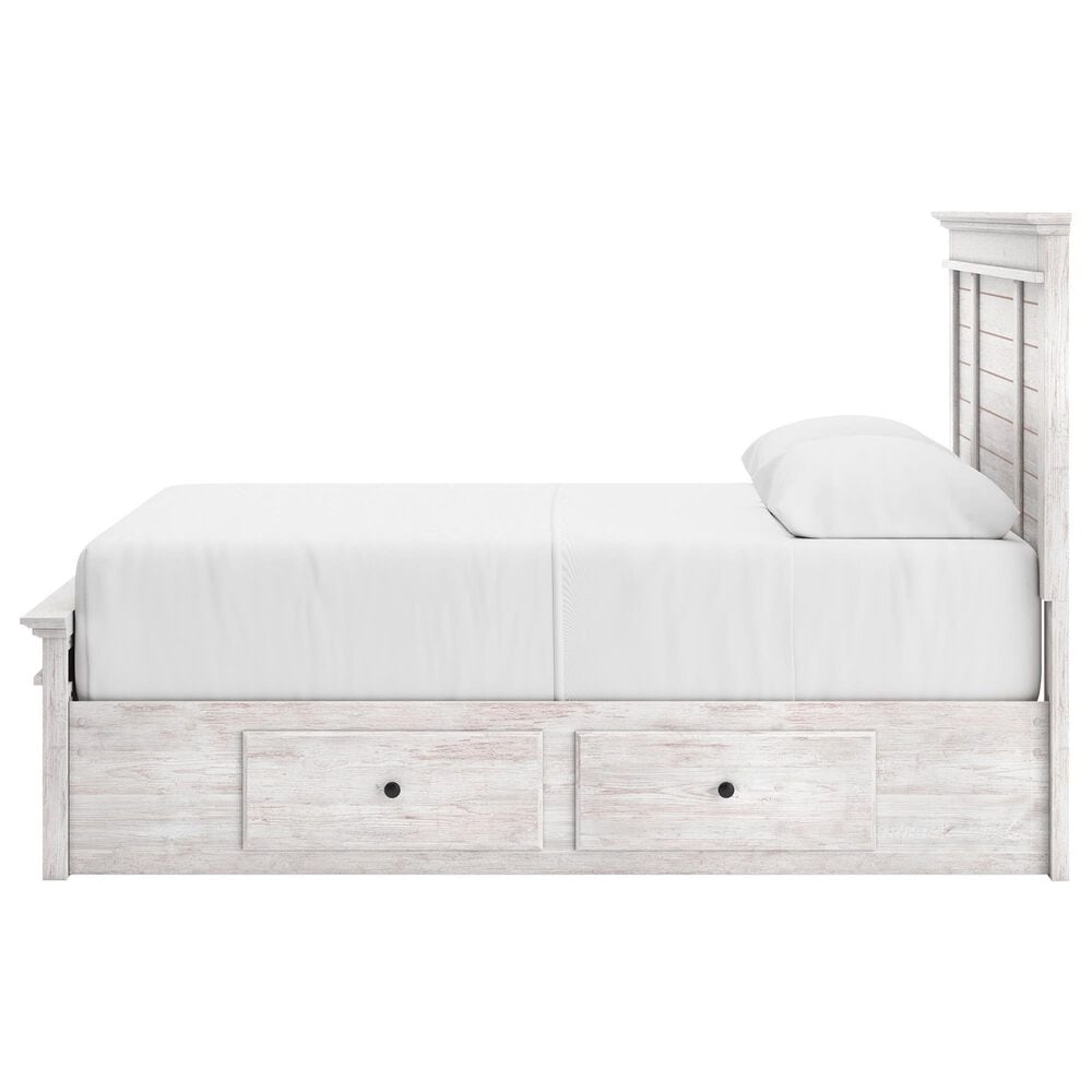 Ashley Makidern Queen Storage Bed with Four Drawers in Whitewash, , large