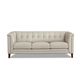 Hydeline Arvo Stationary Leather Sofa in Vanilla, , large