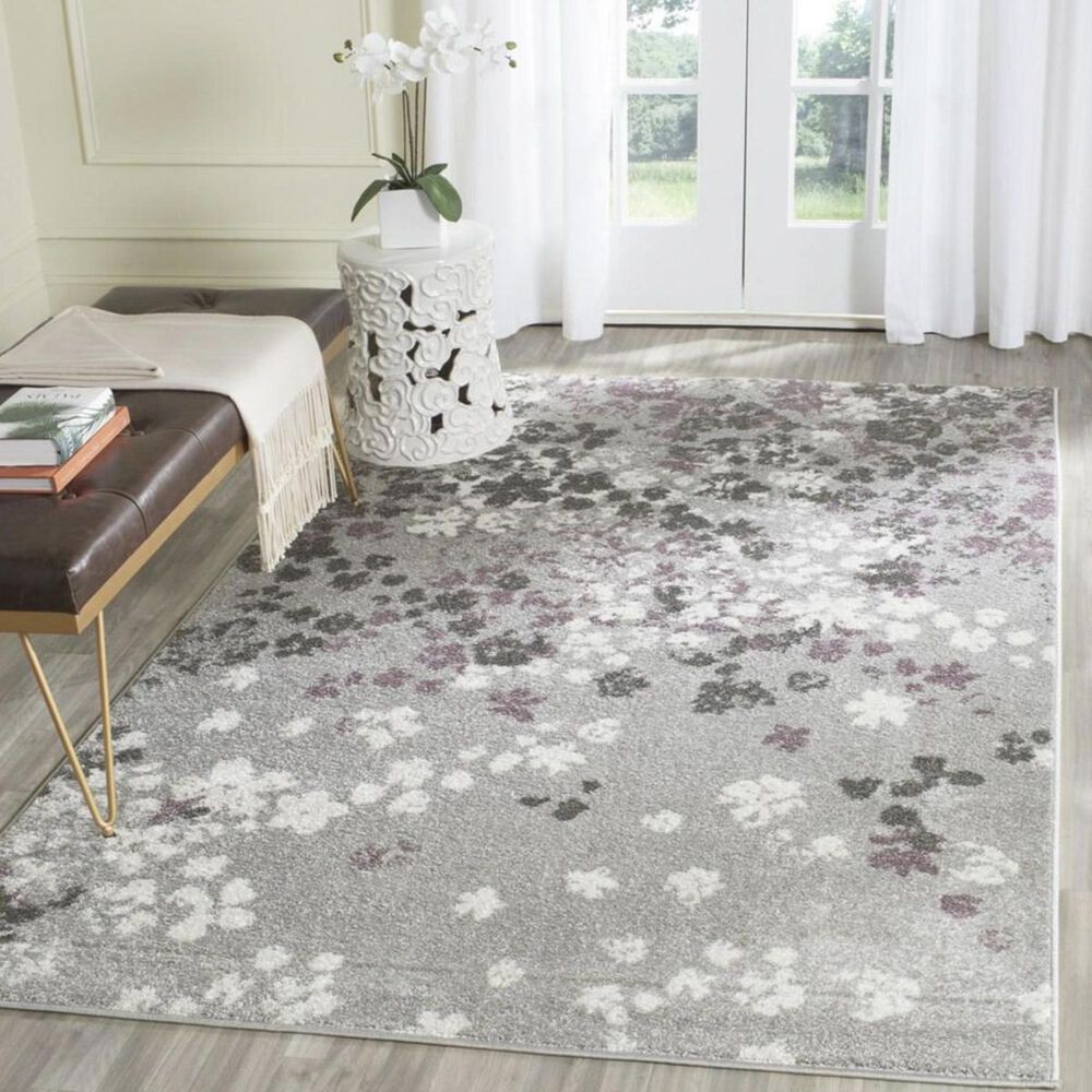 Safavieh Adirondack ADR115M 5'1" x 7'6" Light Grey and Purple Area Rug, , large
