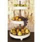 Maple and Jade 3-Level Tiered Server in Distressed White and Brown, , large