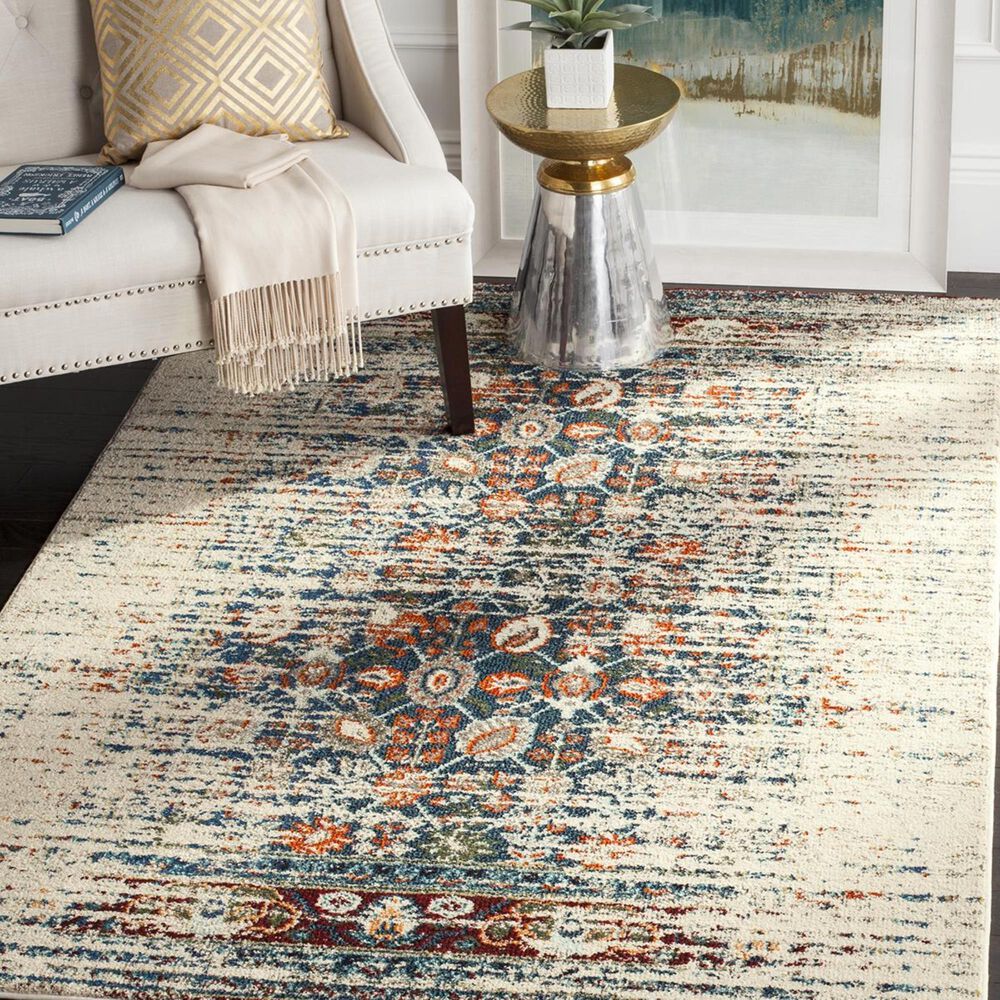 Safavieh Monaco MNC208M-1115 11&#39; x 15&#39; Ivory/Blue Area Rug, , large
