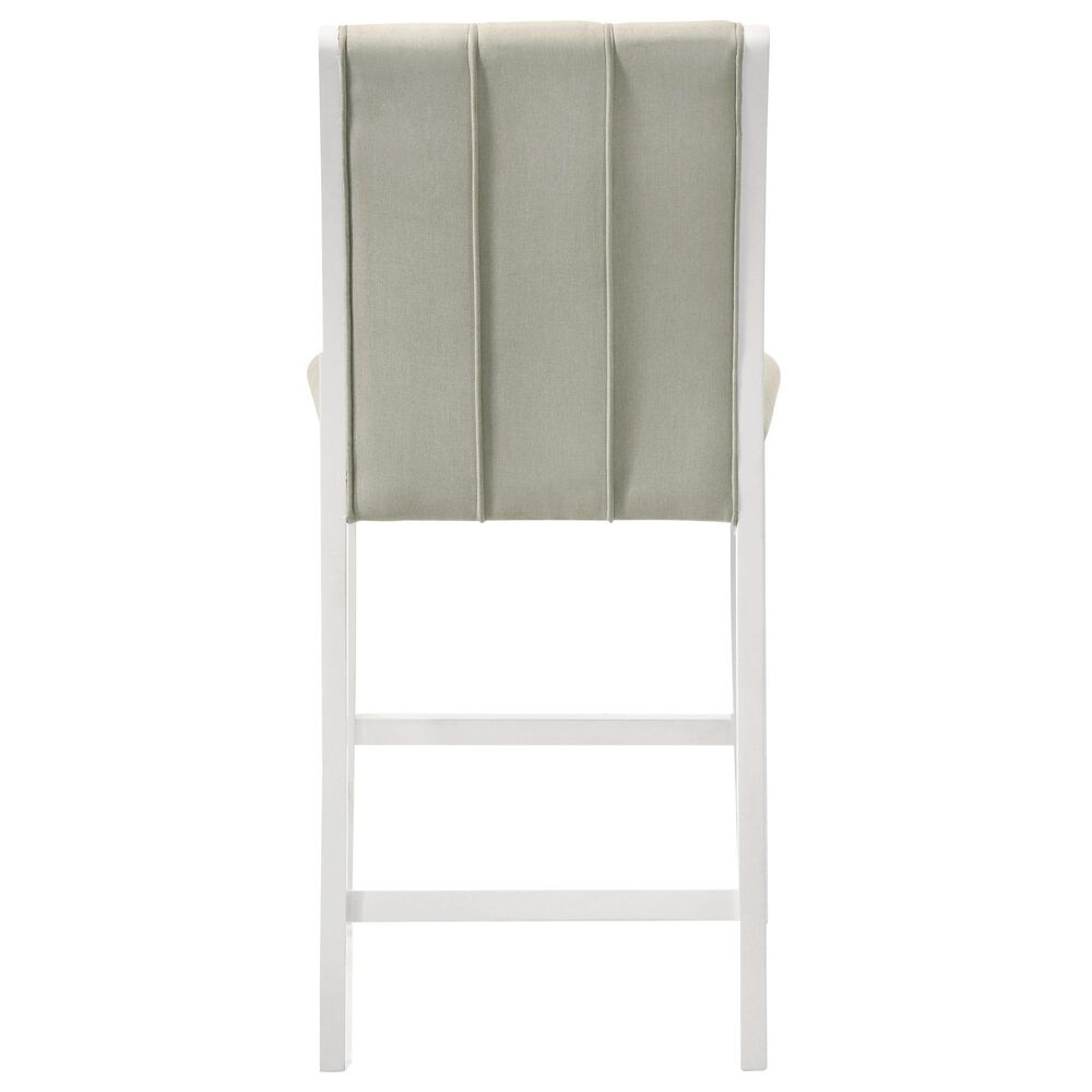 Armen Living Nolan 30" Bar Stool in Matte White, , large