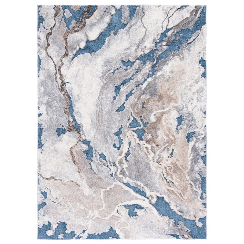 Safavieh Cyrus Shag 3" x 5" Blue and Beige Area Rug, , large