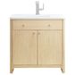 James Martin Vanities Gracyn 36" Single Bathroom Vanity in Coastal Driftwood with 3 cm White Zeus Quartz Top and Rectangular Sink, , large
