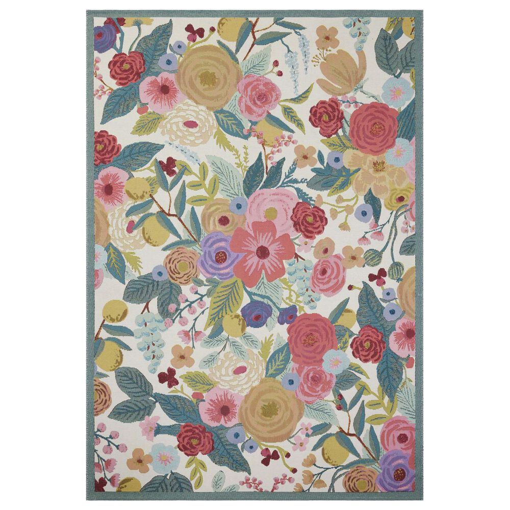Rifle Paper Co Perennial Garden Party 5"3" x 7"8" Rose and Multicolor Area Rug, , large