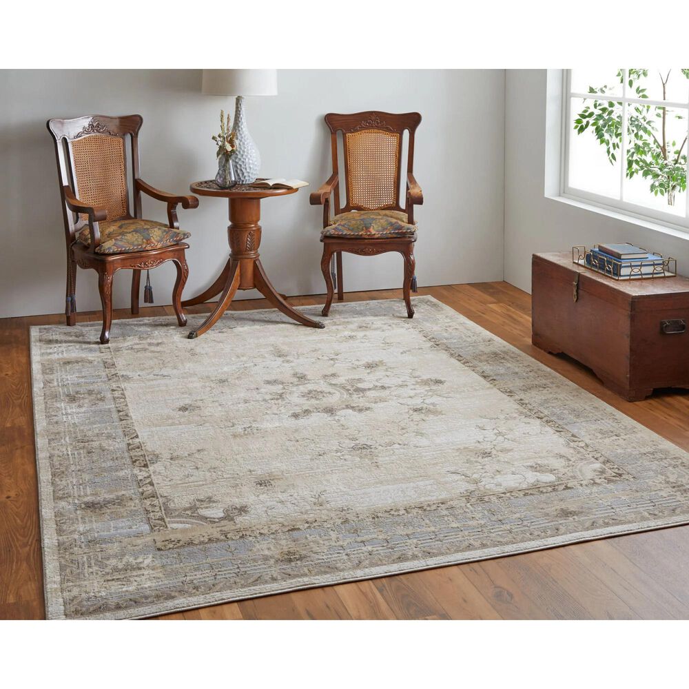 Feizy Celene 39KWF 9&#39; x 12&#39; Beige and Gray Area Rug, , large