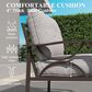 Hearth and Haven Outdoor Sofa with Khaki Metal Frame in Gray, , large