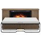 Richlands Furniture Soren Fireplace Dream Console with Queen Convertible Bed in Light Oak, , large