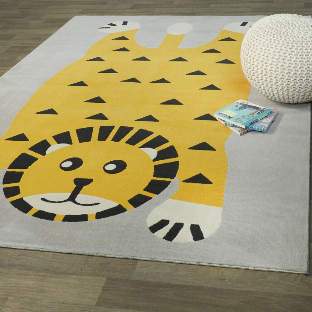 Balta Rugs Little Lion 3&#39;11&quot; x 5&#39;7&quot; Yellow Kids Area Rug, , large