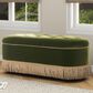 Jennifer Taylor Home Melinda Storage Bench with Tufted Bullion Fringe in Olive Green, , large