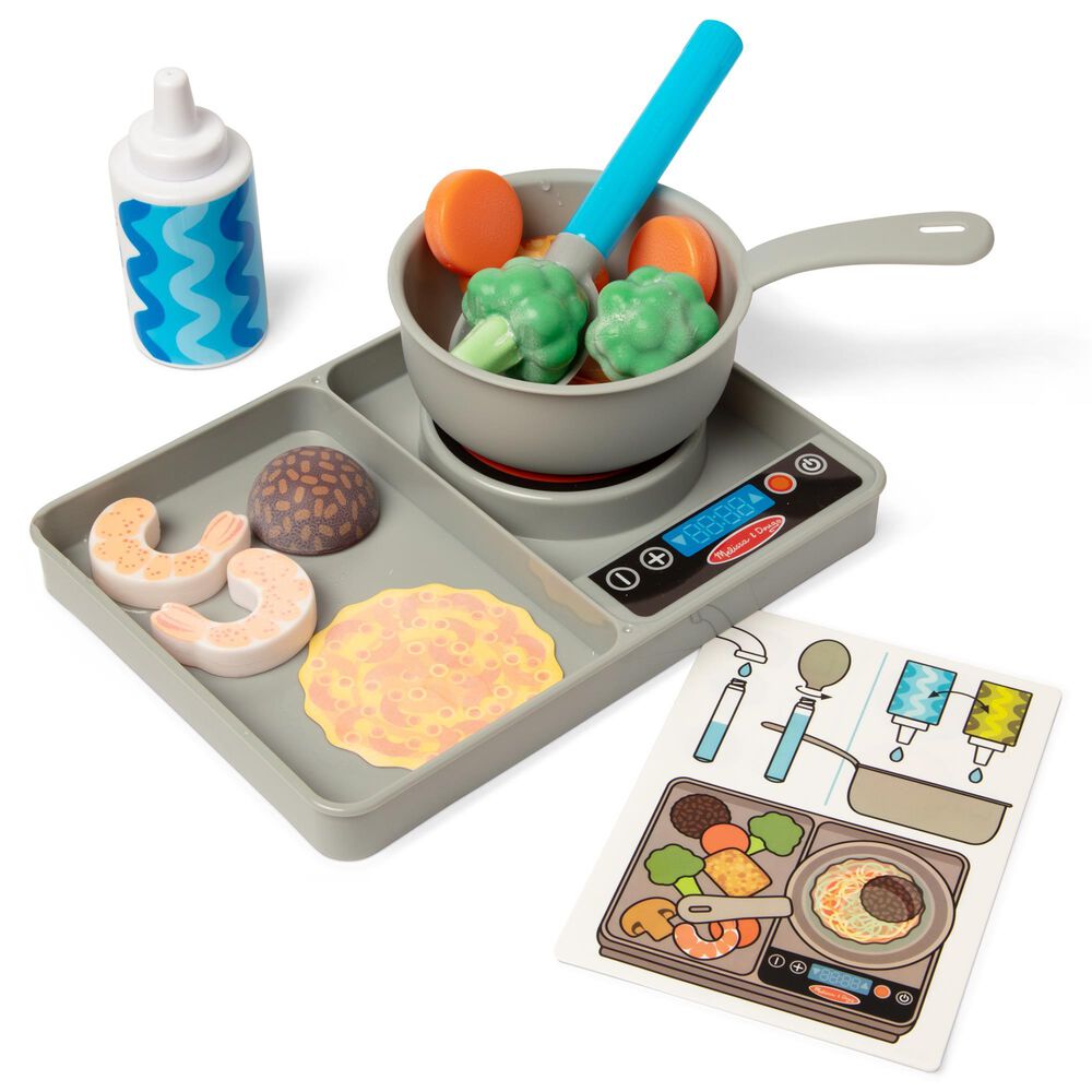 Melissa &amp; Doug Simmer and Stir Stove Top Playset, , large