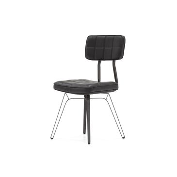 Design Evolution Furniture Inc Luna Dining Chair in Faux Leather Black, , large