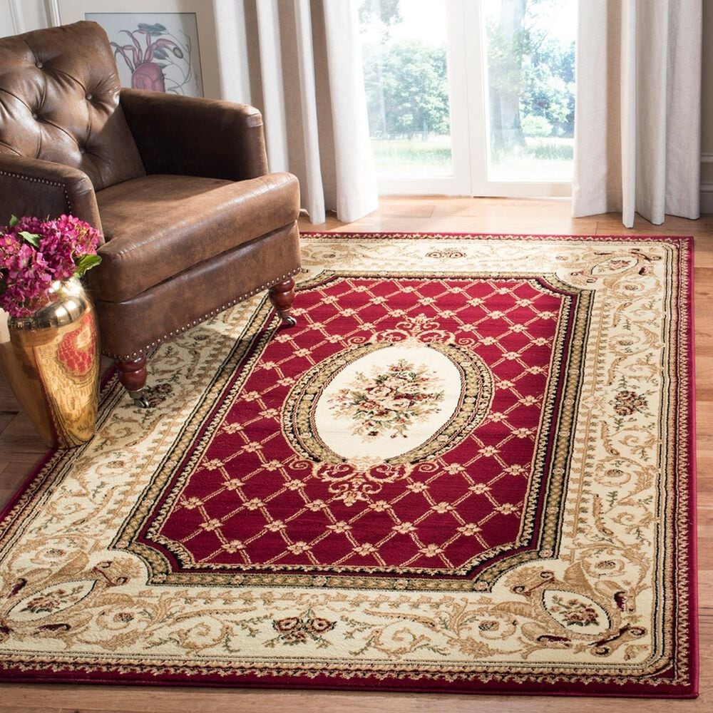 Safavieh Lyndhurst LNH223 8&#39; x 11&#39; Red and Ivory Area Rug, , large
