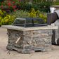 Hearth and Haven Outdoor Fire Pit with Mesh Cover in Stone Gray, , large