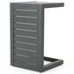 Hearth and Haven Cape Coral C-Shaped Patio Side Table in Grey, , large