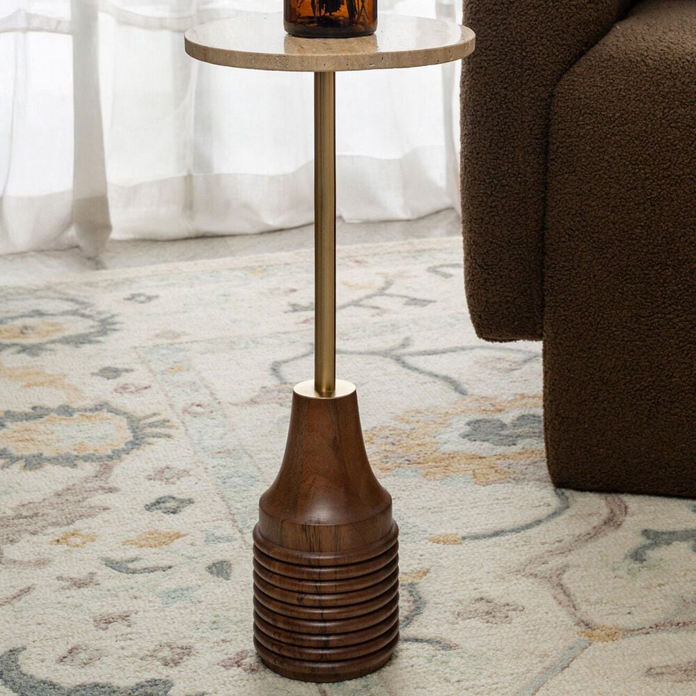 LR Home Martini Drink Table in Gold, , large