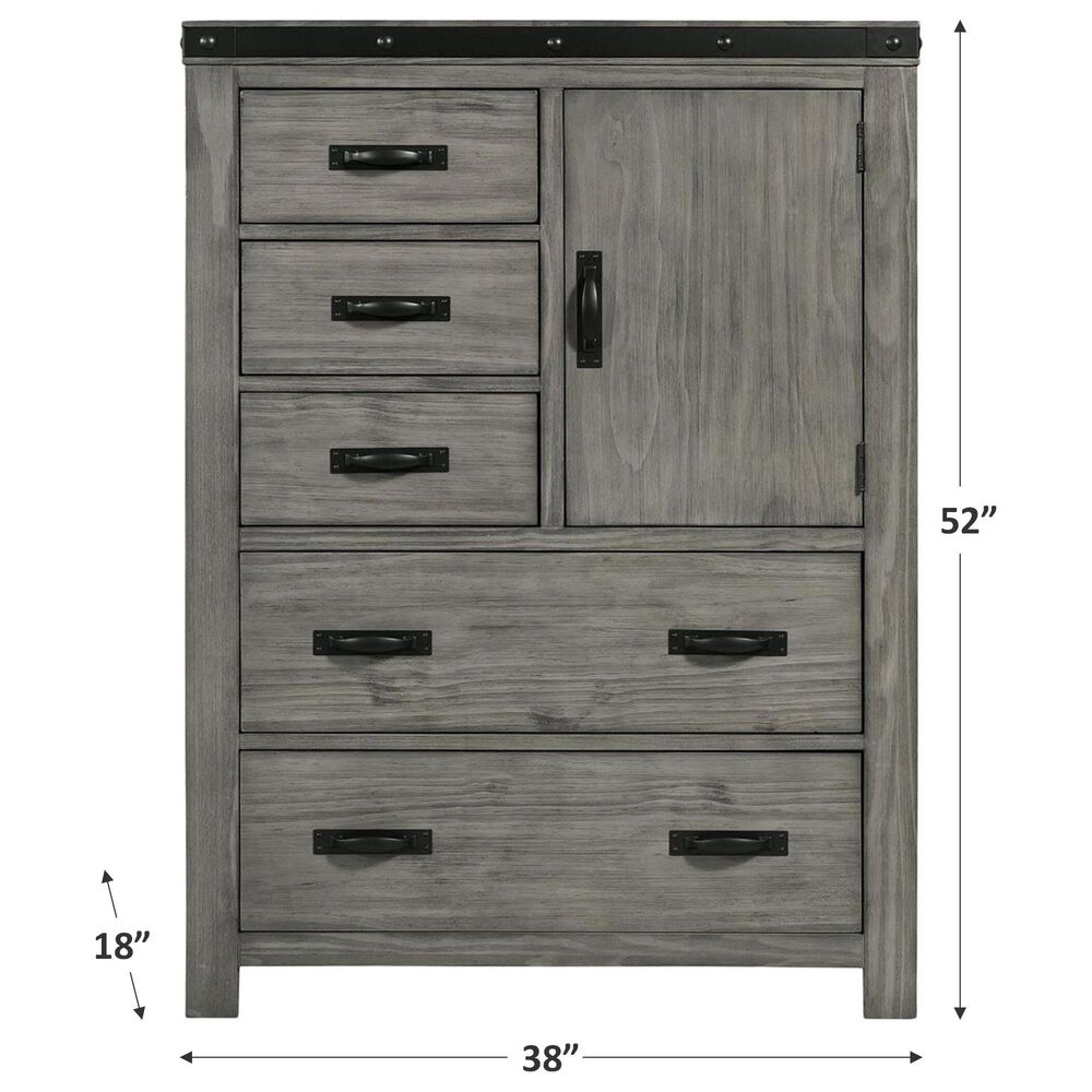 Mayberry Hill Wade Door Chest in Brushed Ash, , large