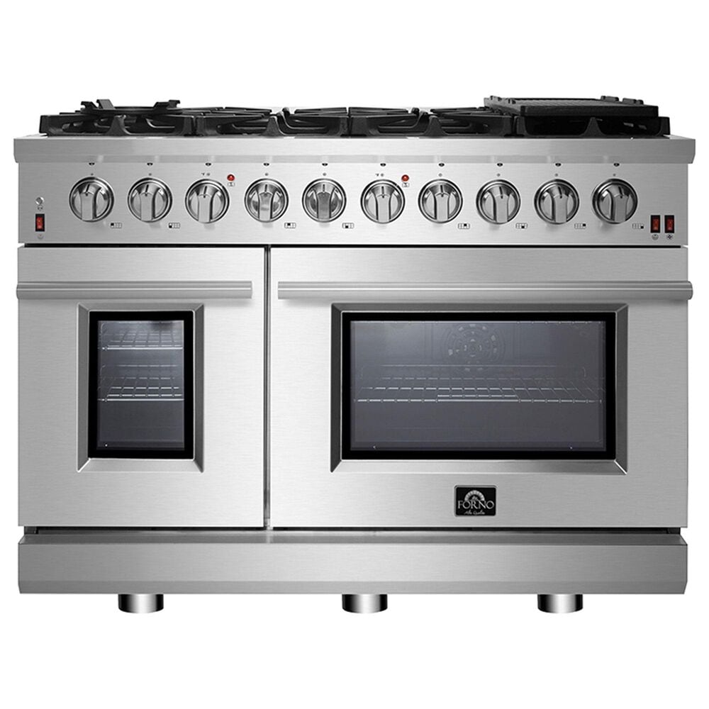 Forno Massimo 48" Freestanding Gas Range in Stainless Steel, , large