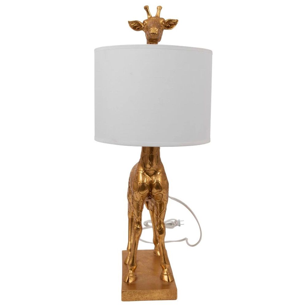 Creative Coop Serengeti Giraffe Table Lamp in Distressed Gold, , large