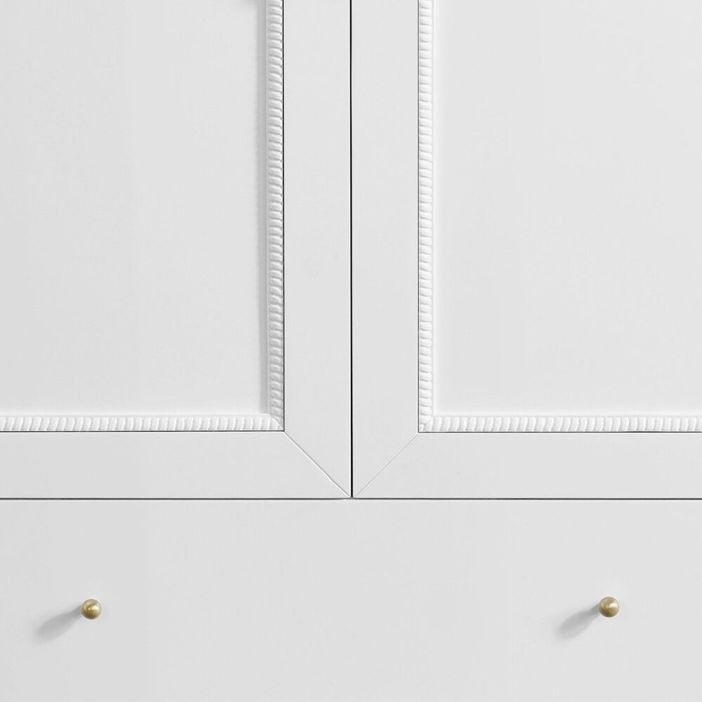 37B Claudine 36" Single Bathroom Vanity in Bright White with Glossy White Composite Stone Top and Backsplash, , large