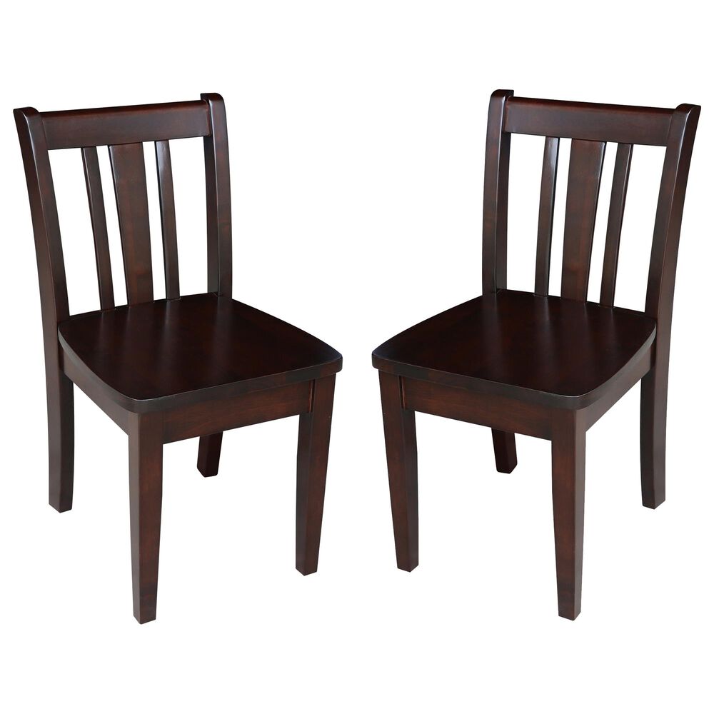 International Concepts San Remo Juvenile Chairs in Rich Mocha (Set of 2), , large