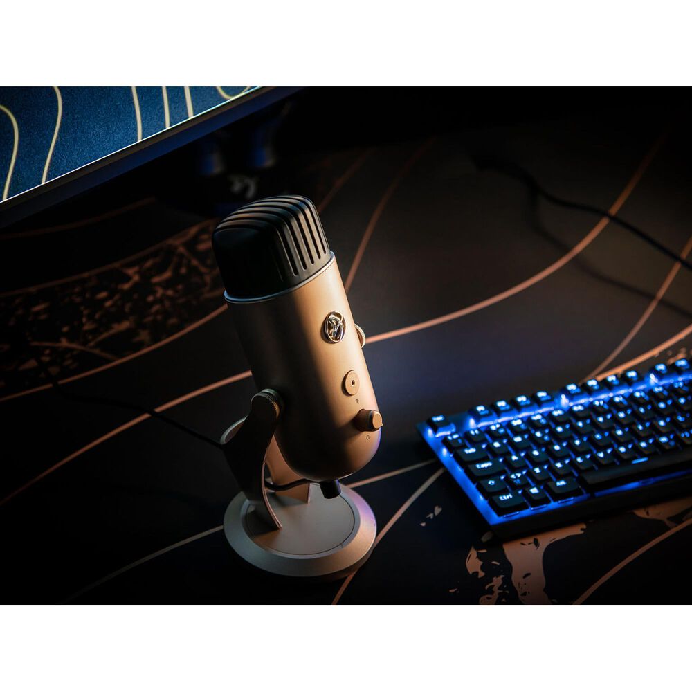 Arozzi Arena Special Edition Gaming Desk in Black and Gold, , large