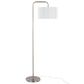 LumiSource Puck 63" Metal Floor Lamp in Brushed Nickel, , large