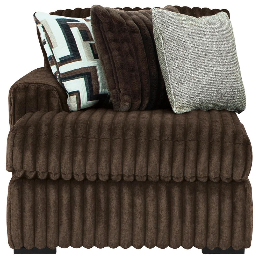Ashley Midnight-Madness 4-Piece Left Facing Sectional with Chaise in Chocolate, , large