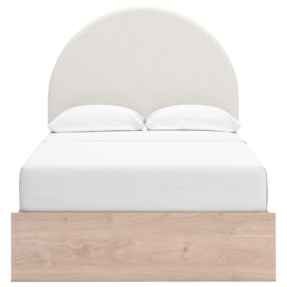 Ashley Arloster Full Upholstered Panel Bed in Tan/White, , large