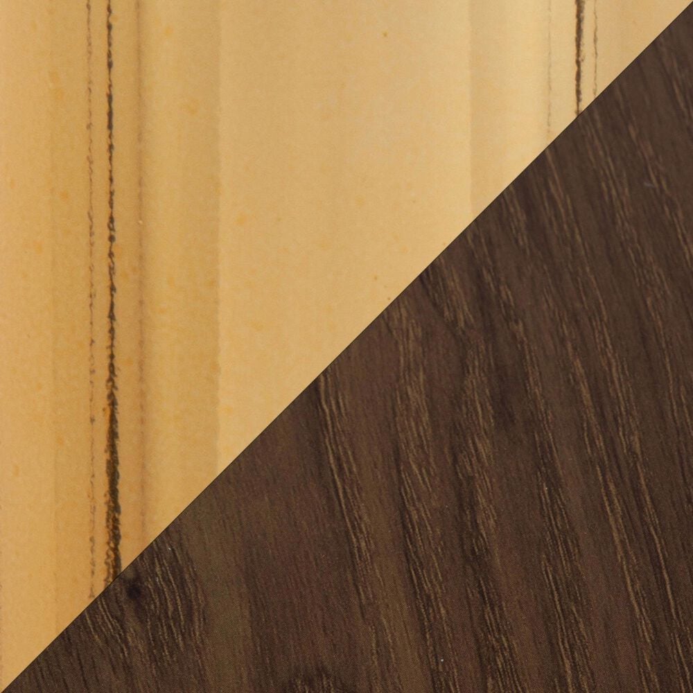 LumiSource Cosmo Contemporary Dining Table in Gold Metal and Walnut Wood by LumiSource, , large