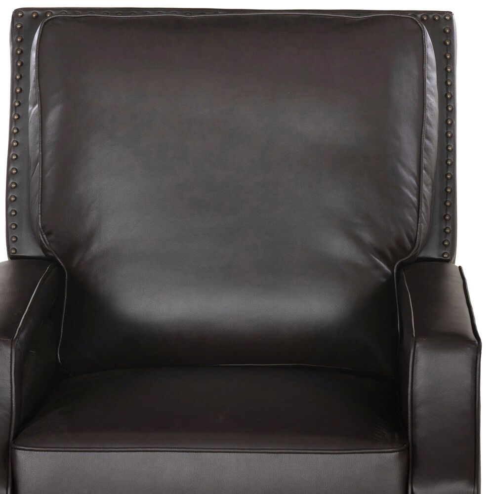 Linon Home Decor Portico Push Back Recliner in Chocolate, , large
