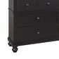 Riva Ridge Oxford California King Panel Bed with Dresser, Chest, and Two Nightstands in Black, , large