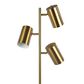 Hearth and Haven Harmony Floor Lamp with Rotary Switch Triple Spots in Gold, , large