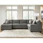 Ashley Clarington 3-Piece Left Facing Sectional with Chaise in Greystone, , large