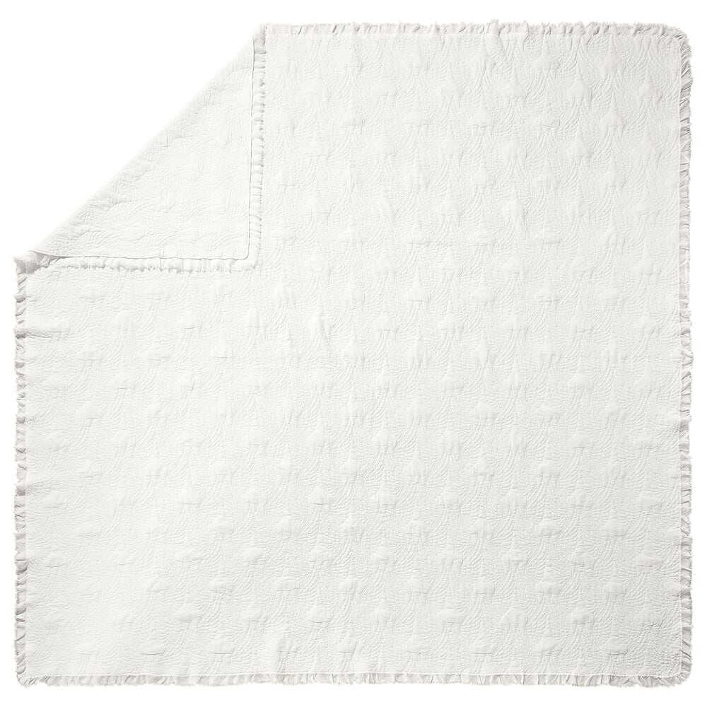 Peking Handicraft She Talks to Angels 3-Piece King Quilt Set in White, , large