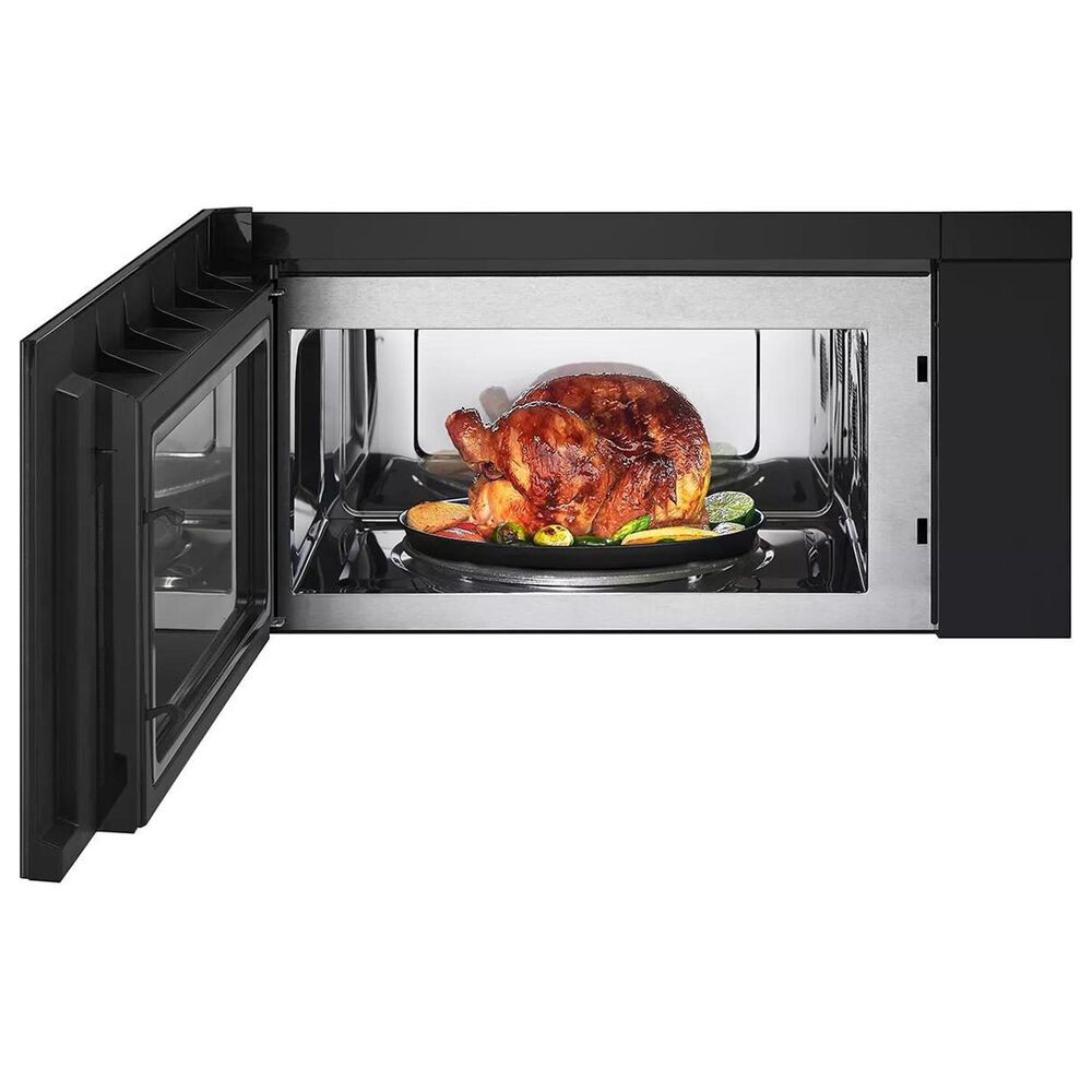 LG 2-Piece Kitchen Package with 6.3 Cu. Ft. Slide-In Electric Range and 1.7 Cu. Ft. Over-The-Range Microwave in Black Stainless Steel, , large