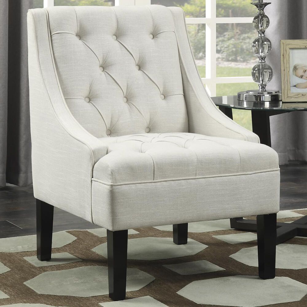 Accentric Approach Accentric Accents Upholstered Swoop Arm Chair in Avanti Powder, , large