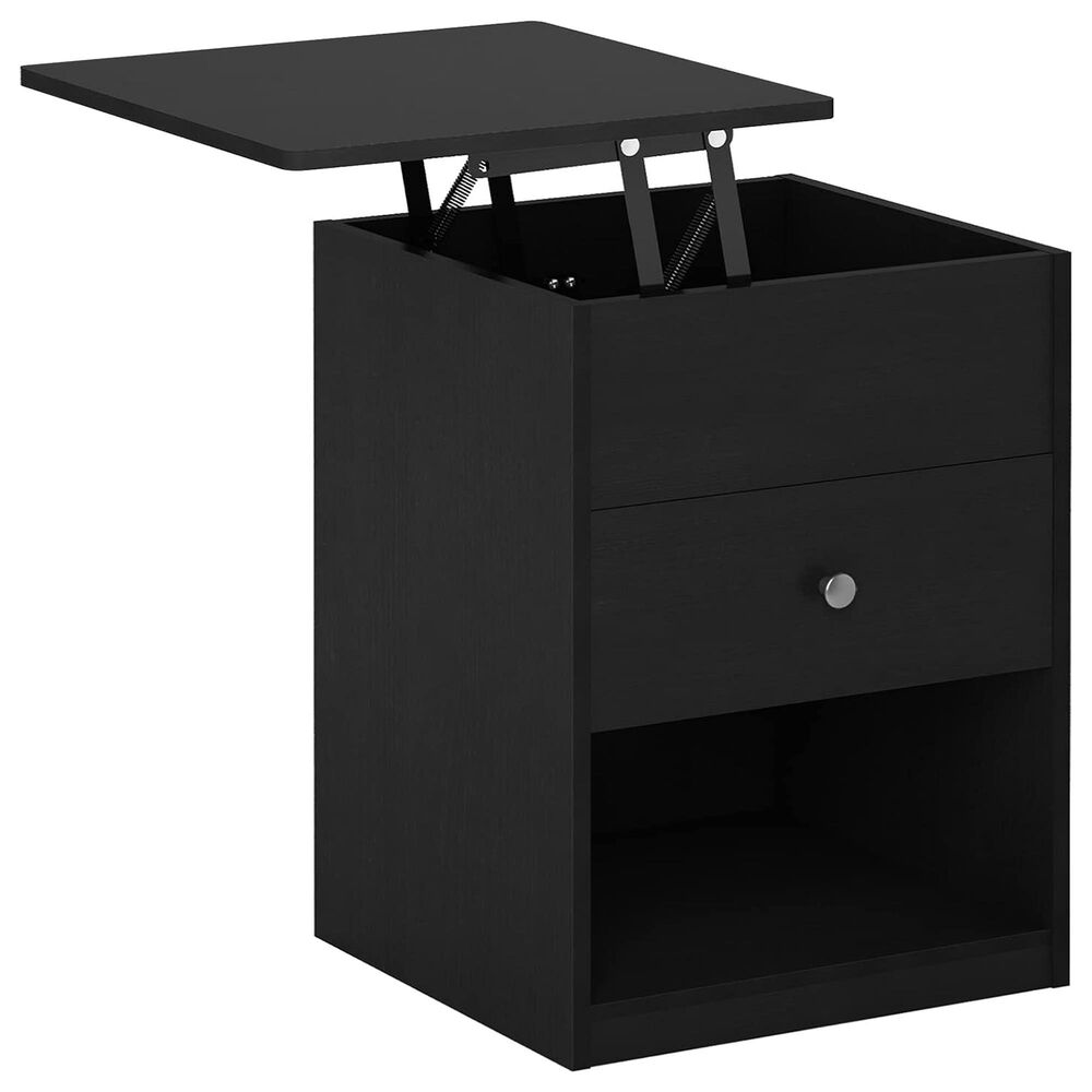 HOMLUX 1-Drawer Lift Top Nightstand in Americano, , large