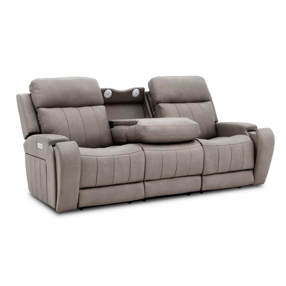 Palisade &amp; Co. Power Reclining Sofa with Audio in Capriccio Dove, , large