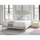 Ashley Cadmori 3-Piece Queen Platform Bed with Two Nightstands Set in Brown and White, , large